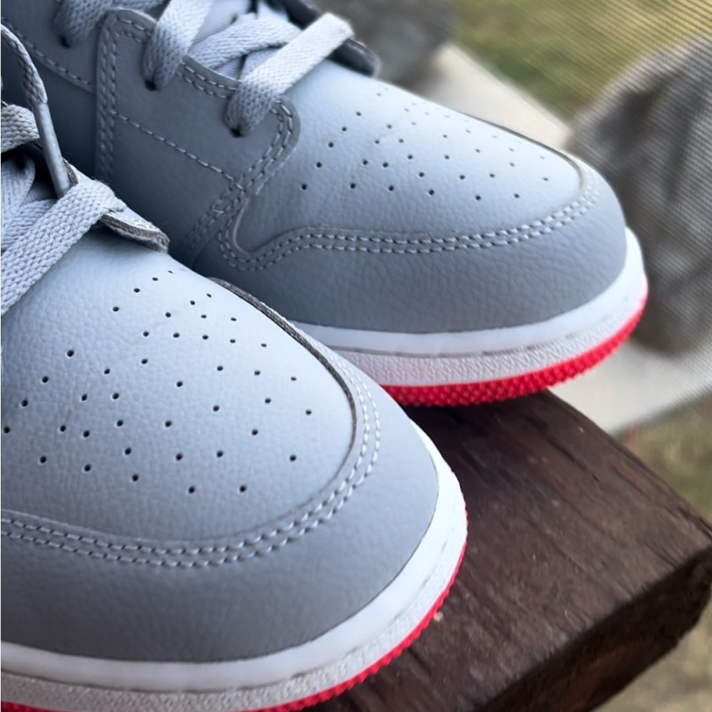 Kids Size 6-1/2 Grey and Racer Pink Air Jordan Ones